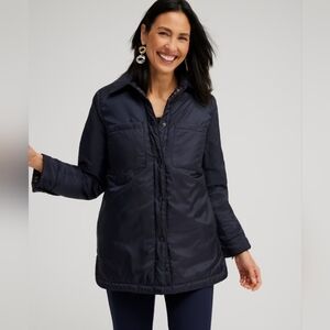 Chico's Classic Navy Nylon LS Jacket NWT Size Small 🎁
